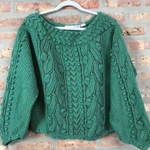 VTG Heavy Knit Green Sweater by Anne Klein II